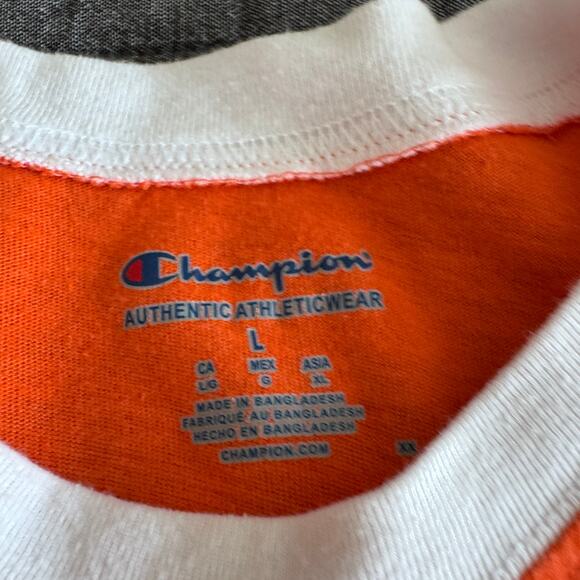 NWOT Champion NCAA Clemson Tigers White Orange Logo T-Shirt Mens Large - Picture 3 of 9